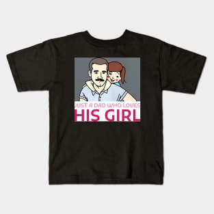 Just a dad who loves his girl Kids T-Shirt